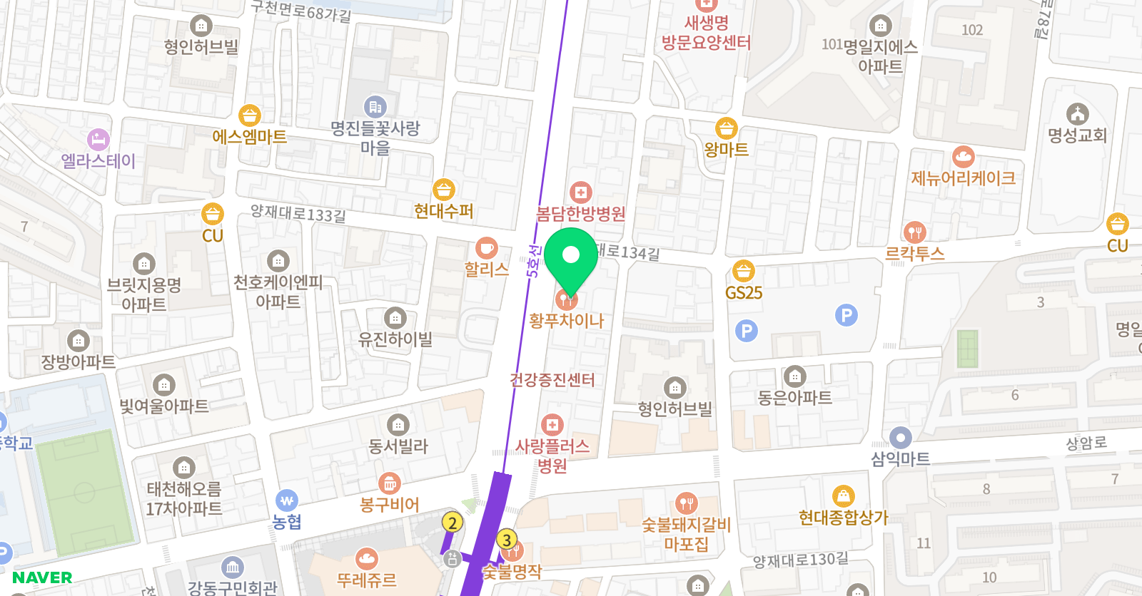 YBM ECC 강동 위치