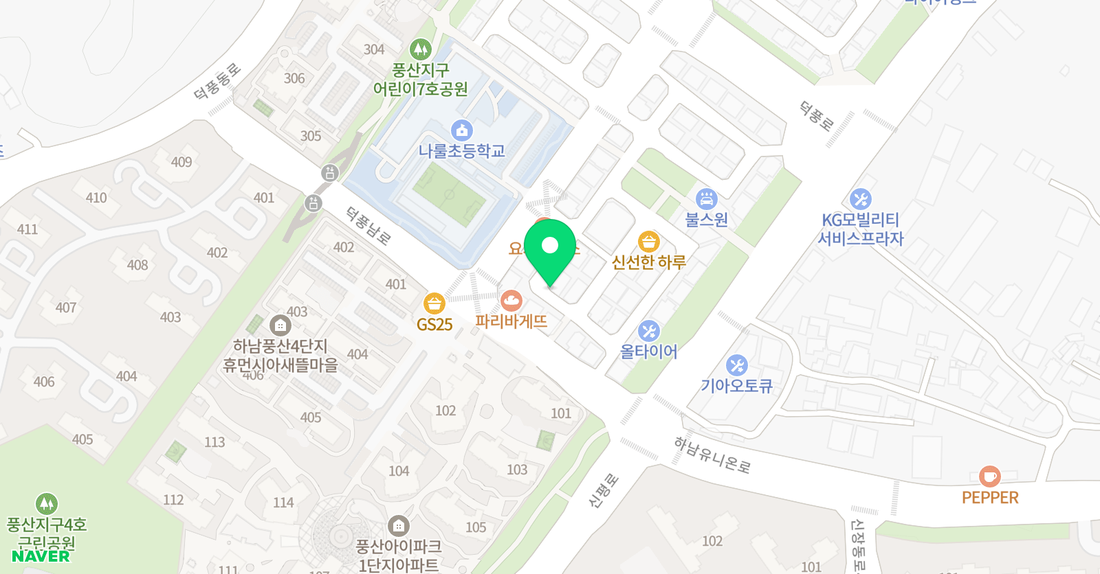 위드로잉 미술학원 나룰점 위치