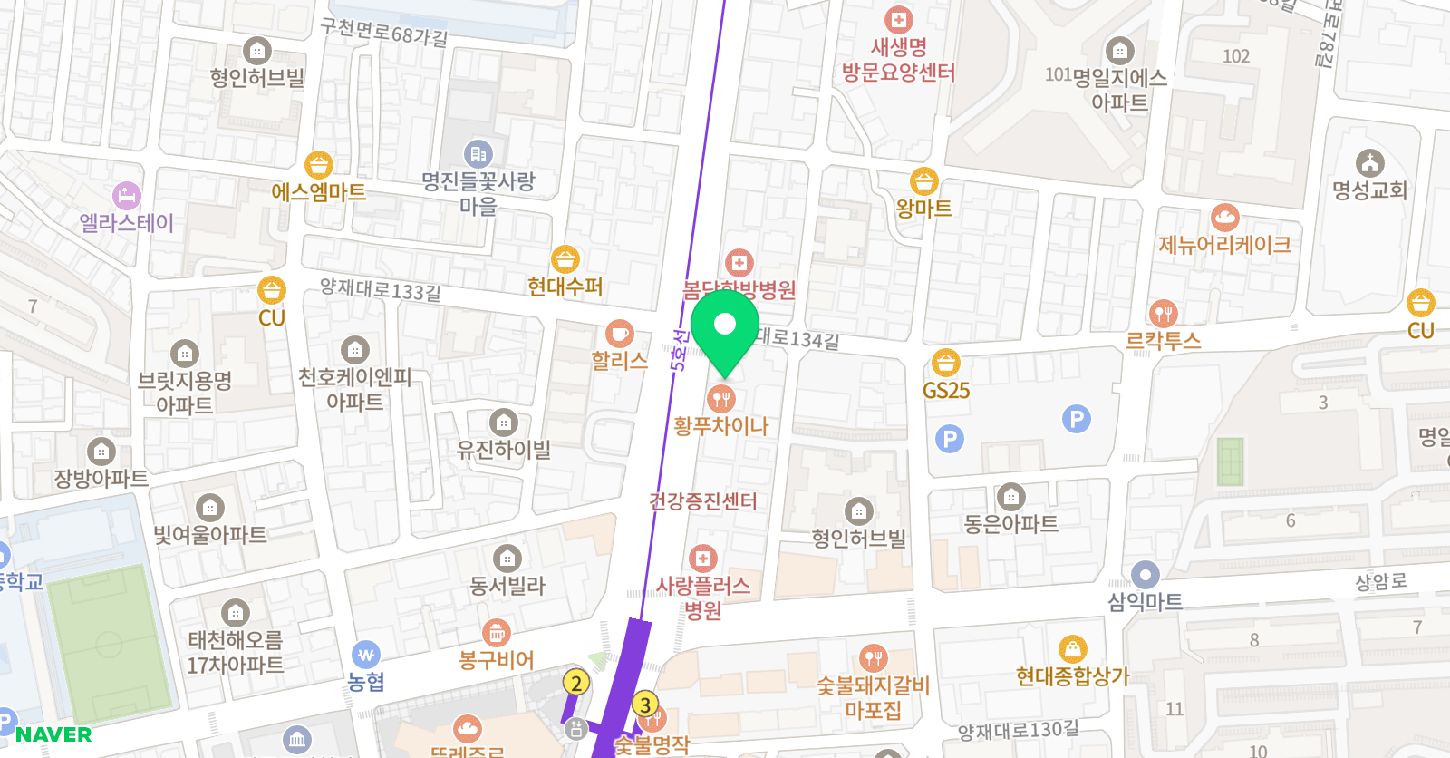 강동좋은 수학과학학원 위치