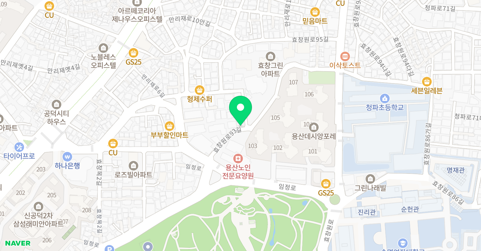 TCIS+ 학원 위치