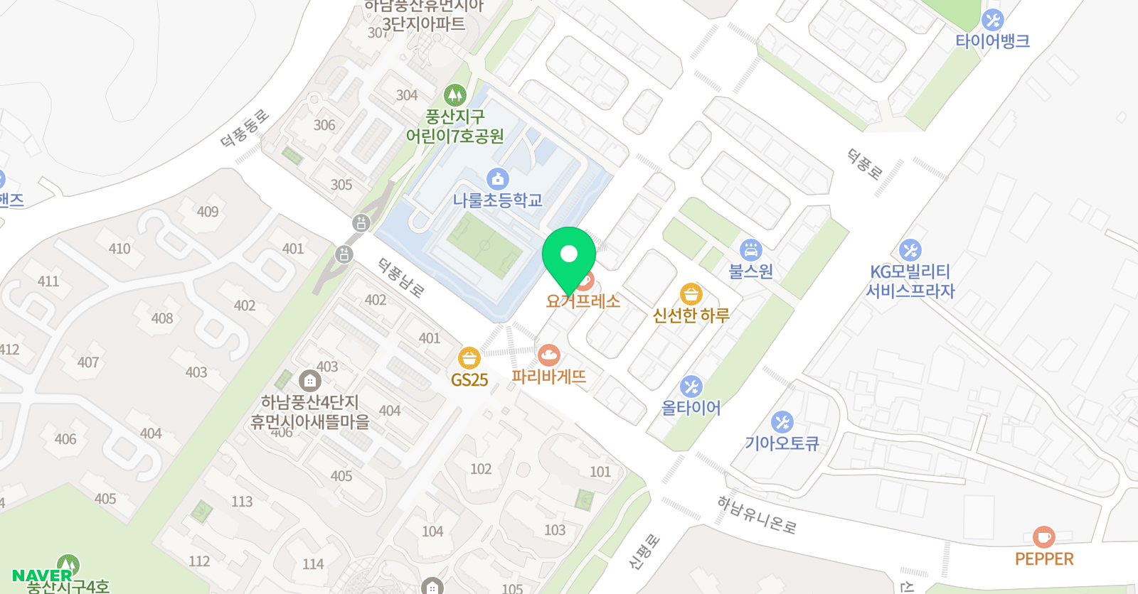 샐리 음악학원 덕풍동 위치