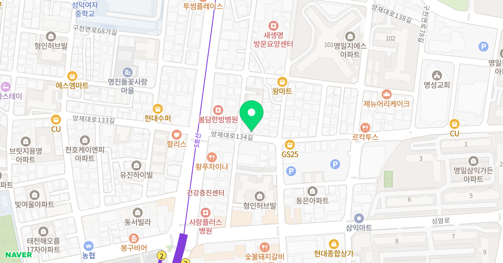 푸르넷 공부방 천호지점 위치