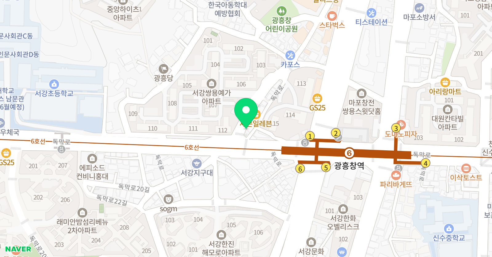 YBM 잉글루 창전학원 위치