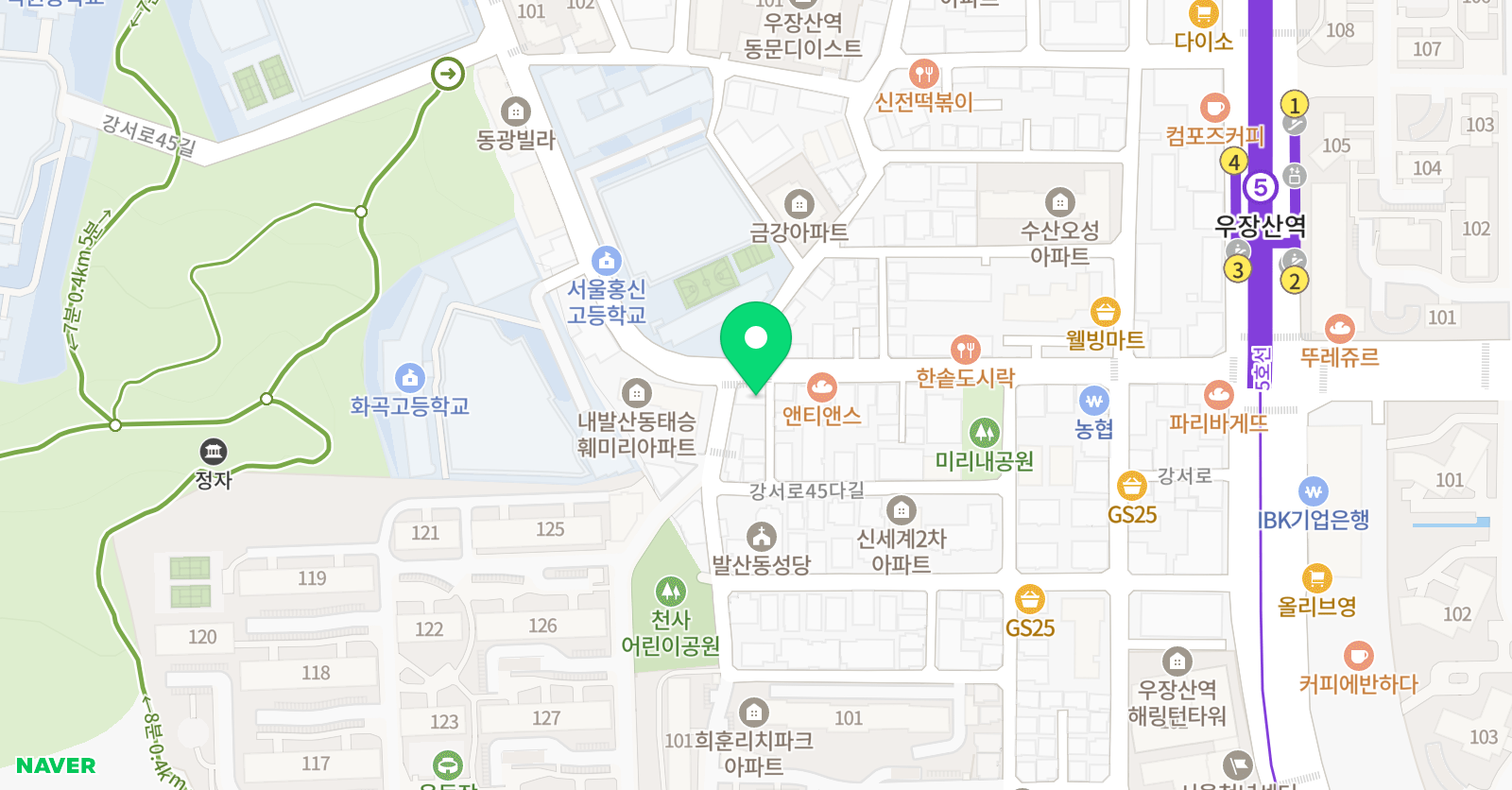 푸른이구아나 아트 미술교습소 위치