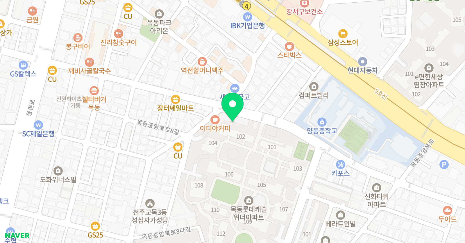 예음뮤직캐슬음악학원 위치