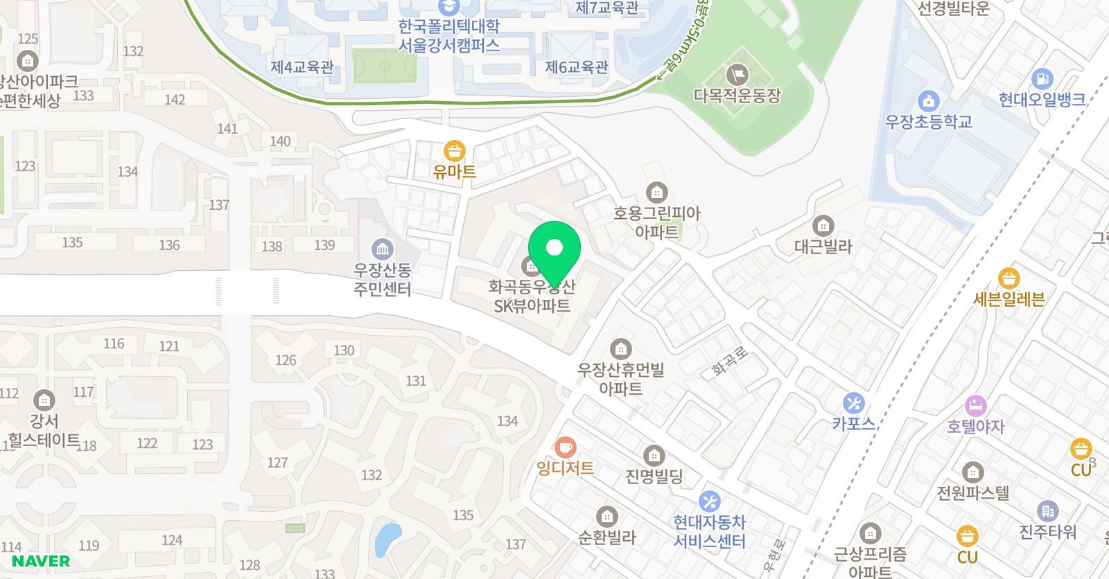 뮤엠 영어 우장산점 위치