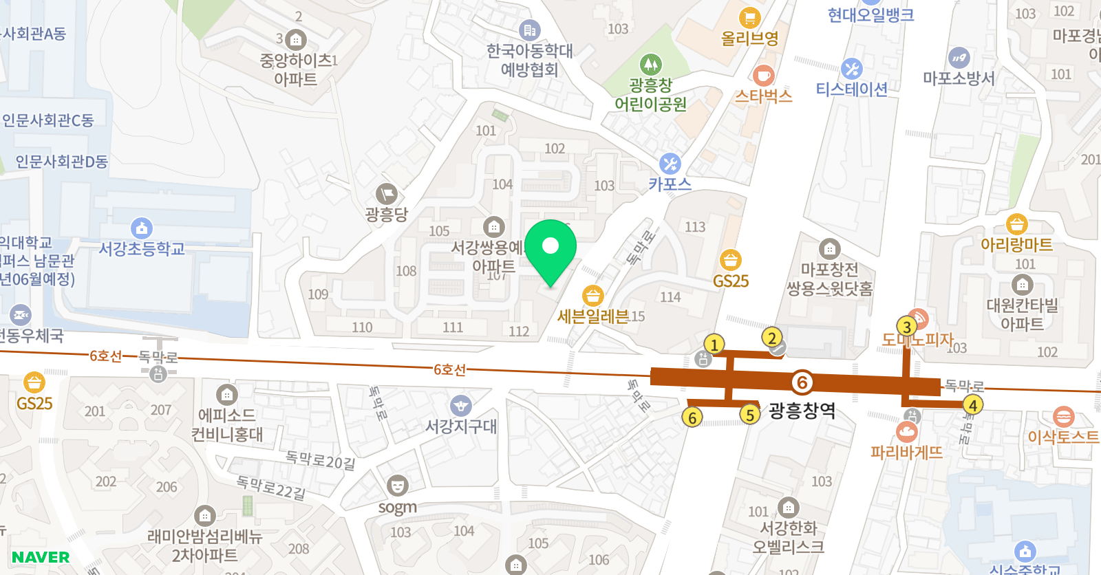 J.K서교 태권도 2관 위치