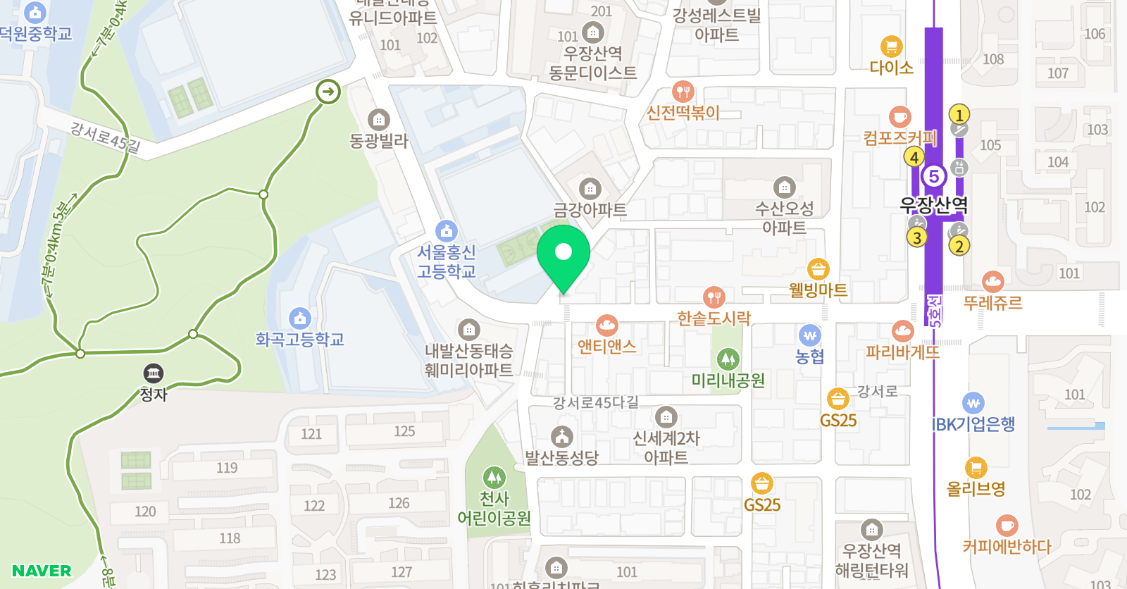 한우리 독서토론논술 강서우장산독서교실 위치