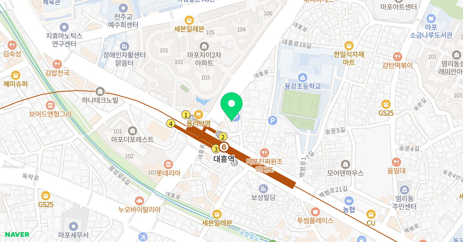 뉴탑 영어전문학원 제2관 위치