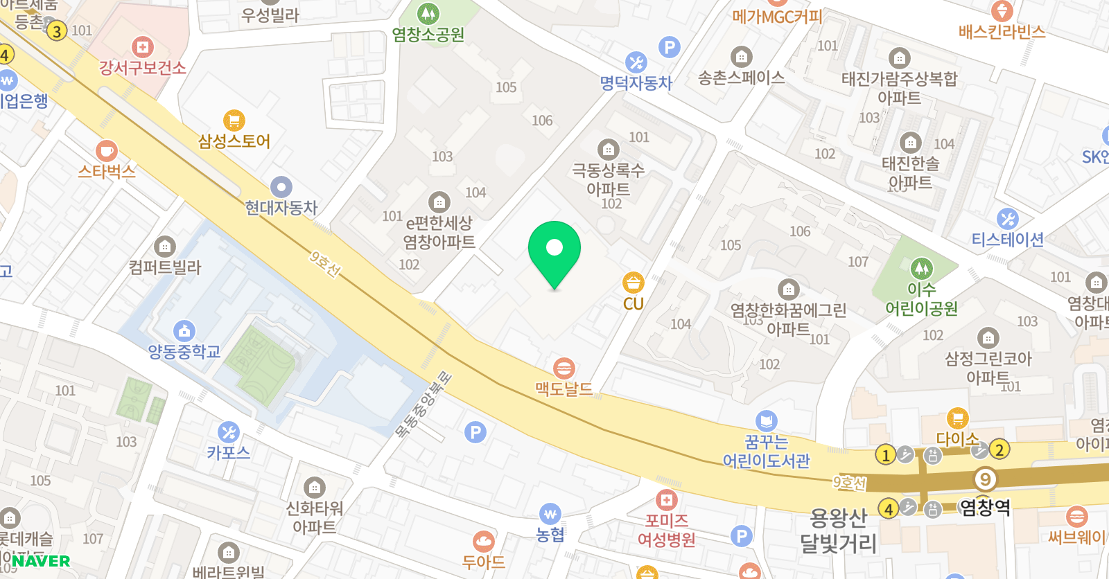 강서 어린이 스포츠 YWS 위치