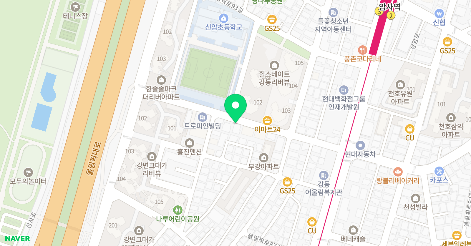 화랑 태권도 위치