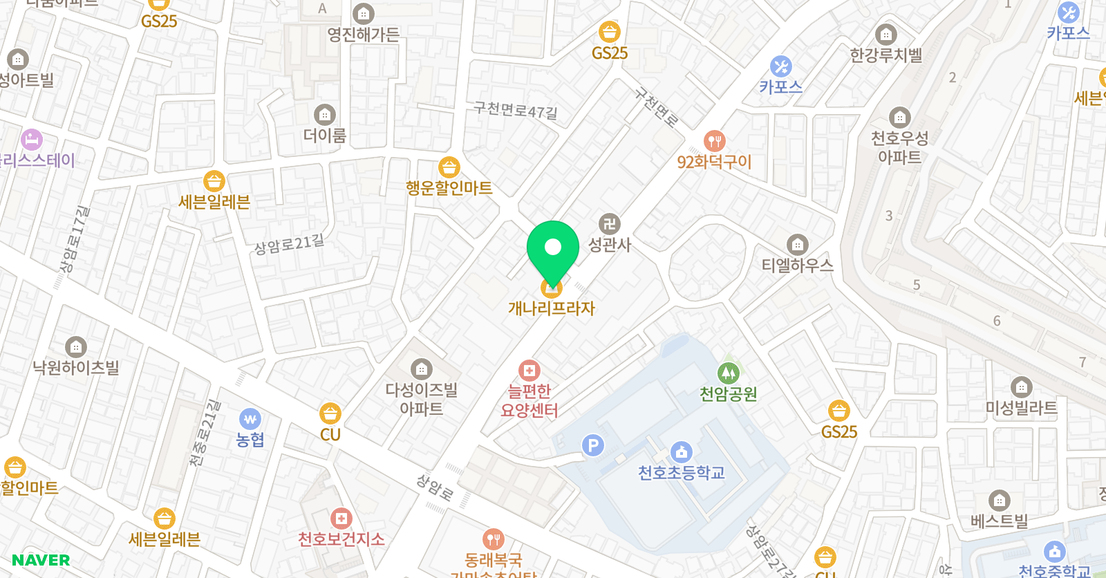 MS 음악학원 위치