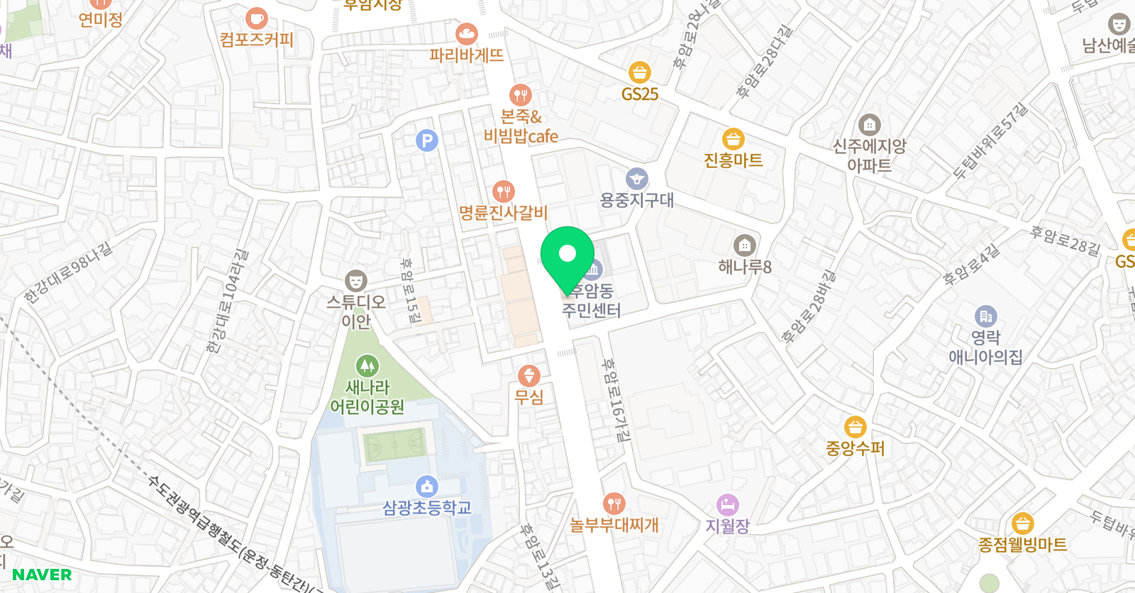 조아라 피아노음악학원 위치