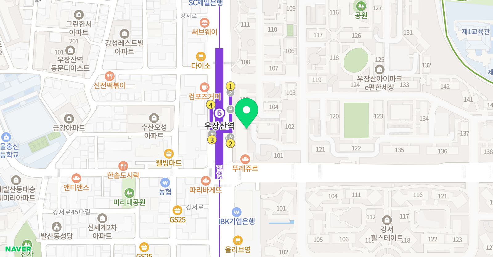 디테일 국가대표 태권도장 2관 위치