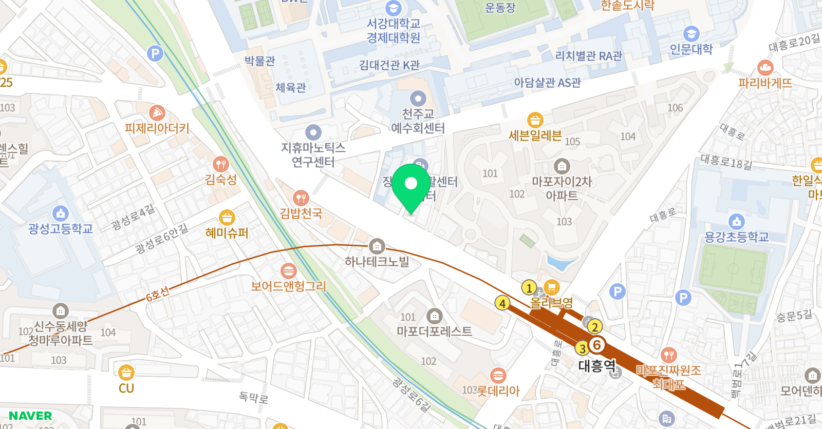 한우리 독서토론논술 마포대흥독서교실 위치