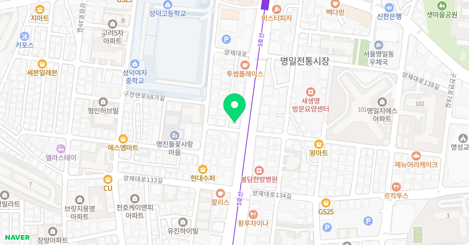 더스터디학원 위치