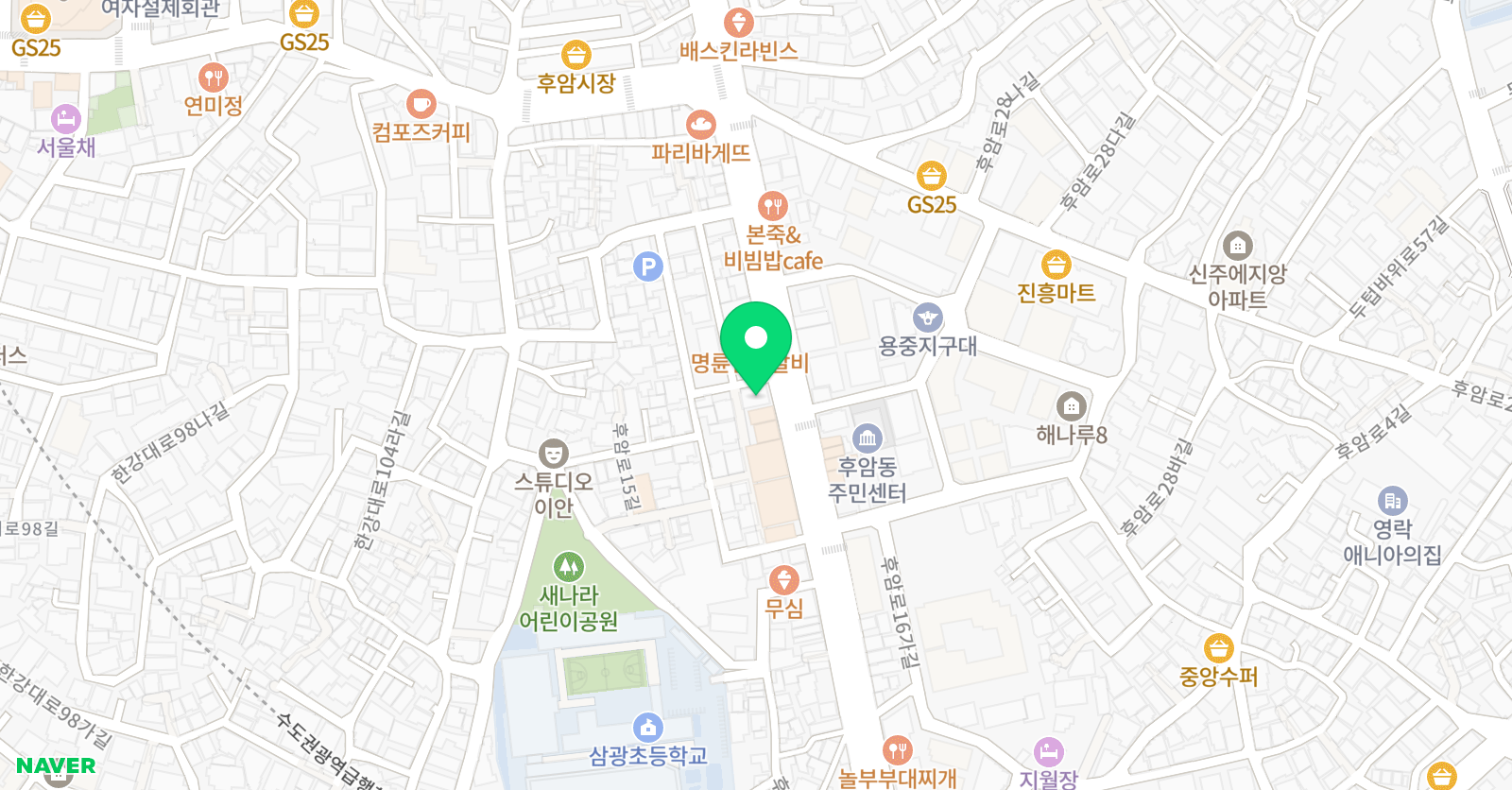 와이앤에이 영수학원 위치