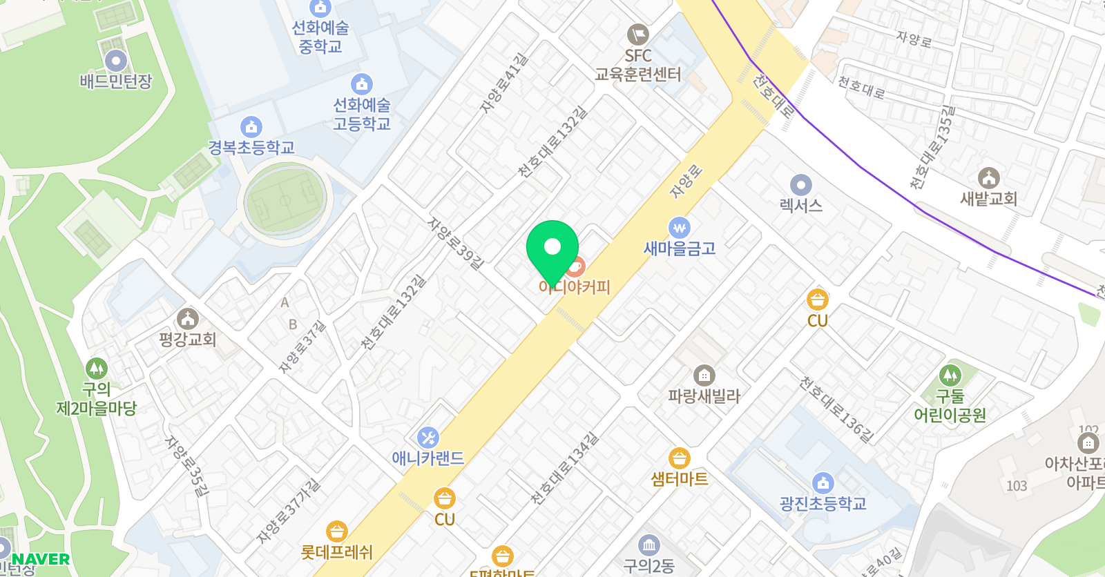 엠스트 학원 광진신관센터 위치