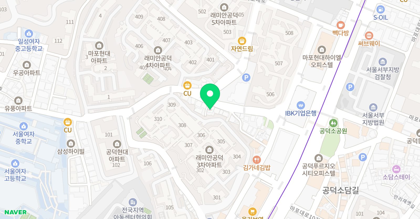 눈높이러닝센터 공덕학원 위치