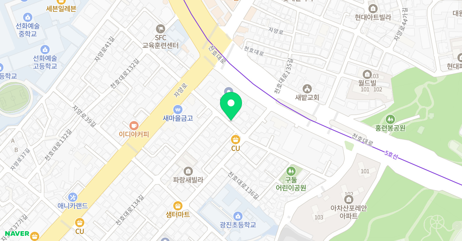3030영어 구의광진 러닝센터 위치