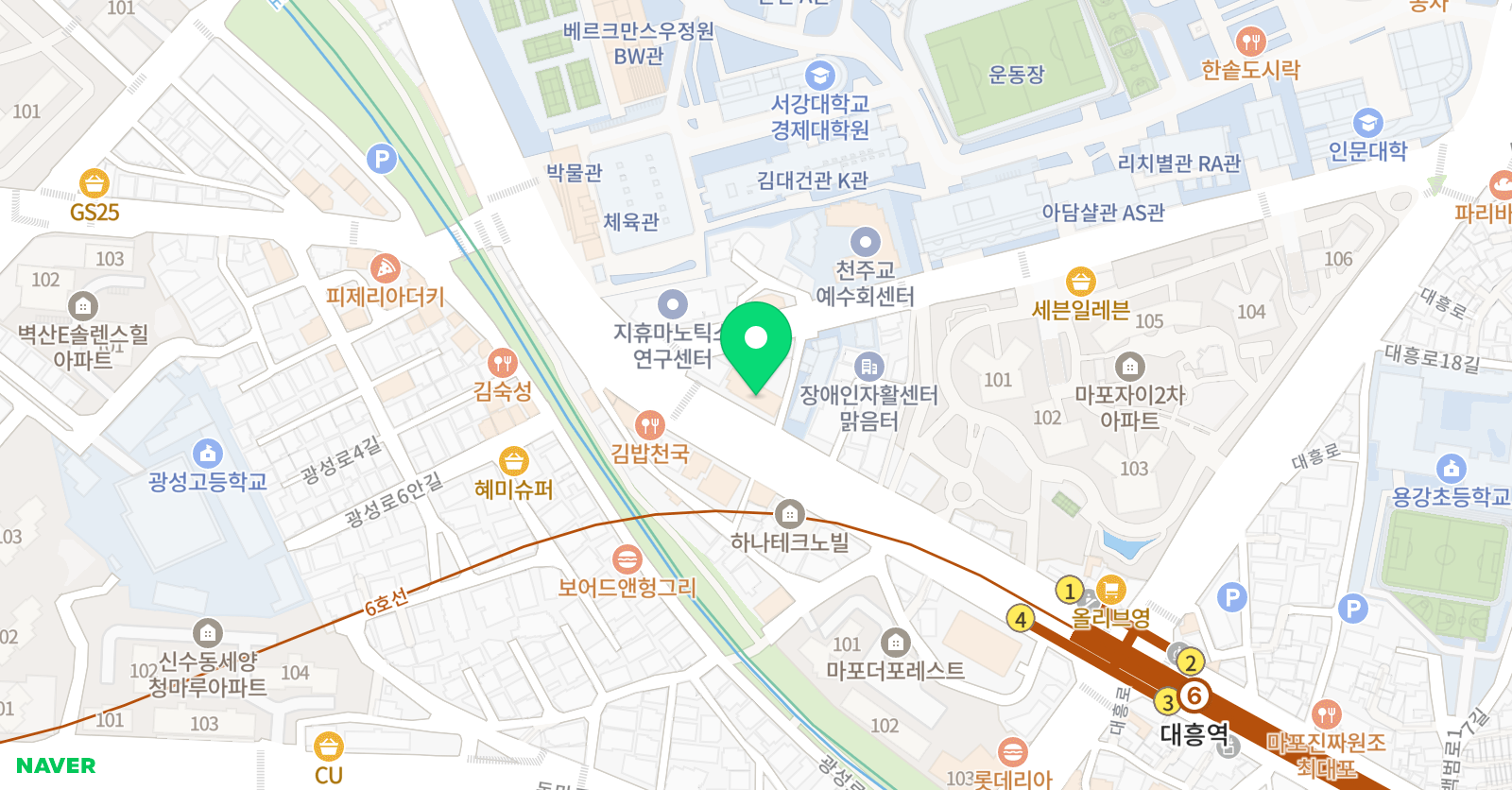 디와이비최선크레오 어학원 위치