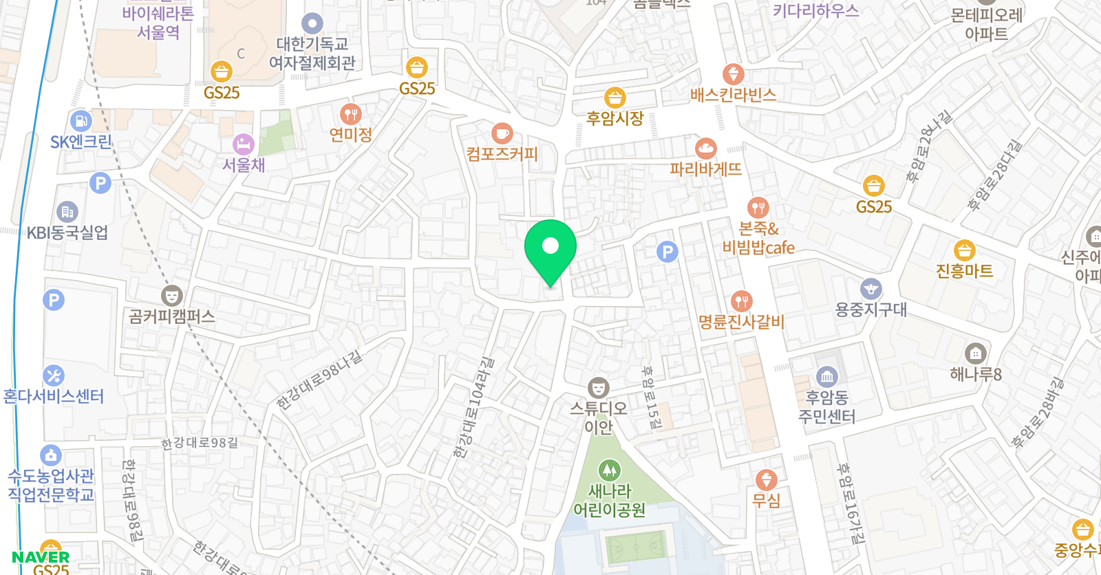 용인대백호 태권도 위치