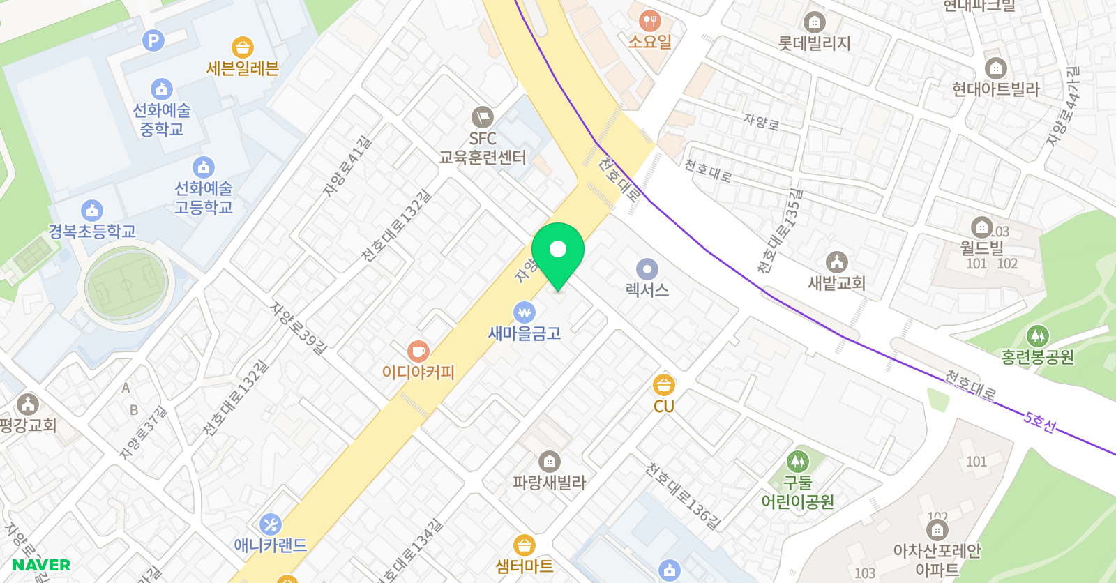 서울 학원 위치
