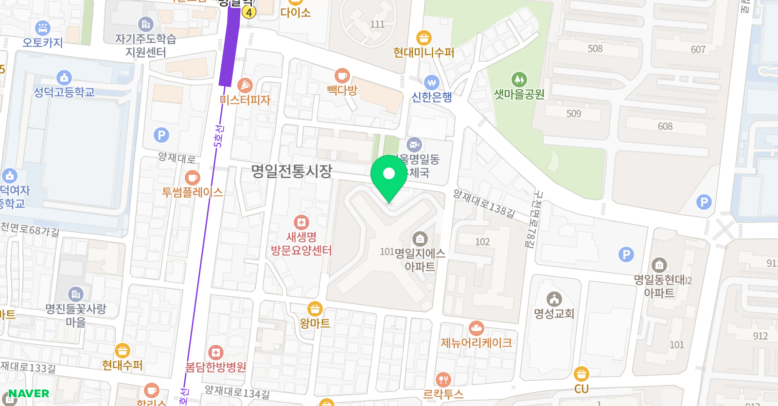 락 수학 위치