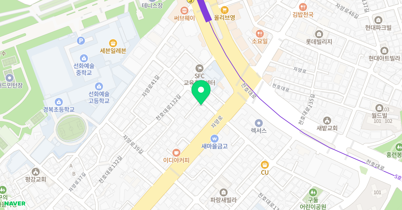 구의 음악학원 위치