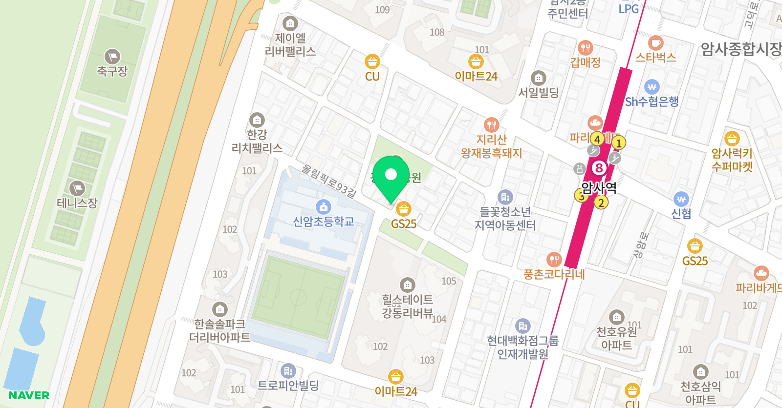 스마트해법 수학 강동신암초점 위치