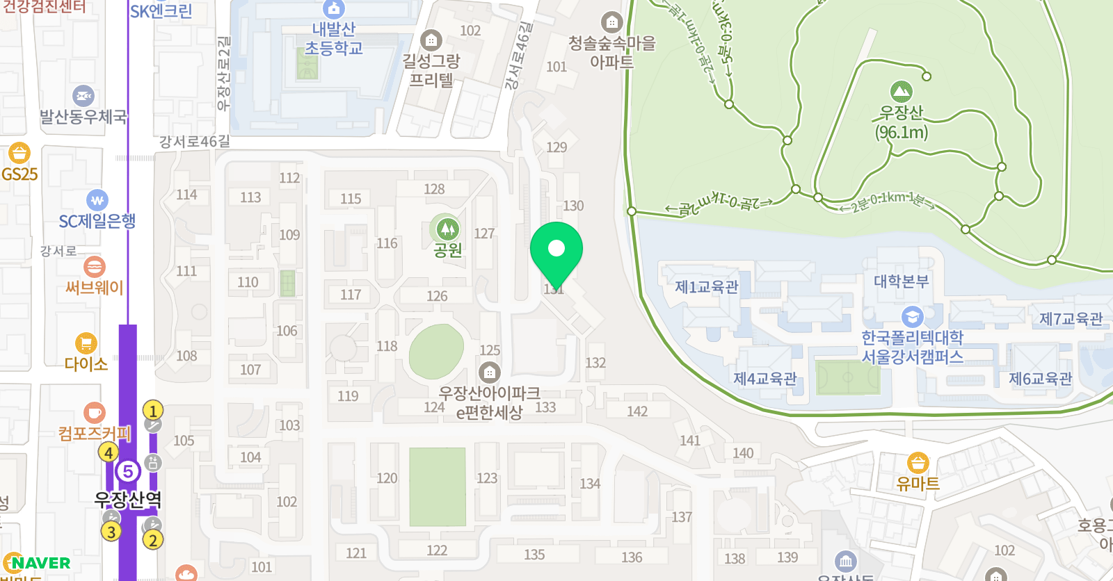 아소비 교육원 우장산아이파크점 위치