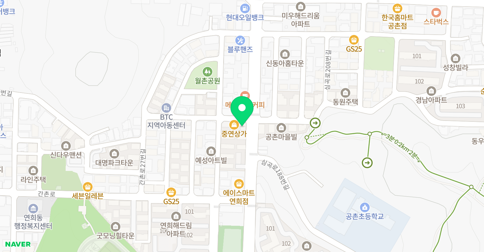 하이탑 학원 위치