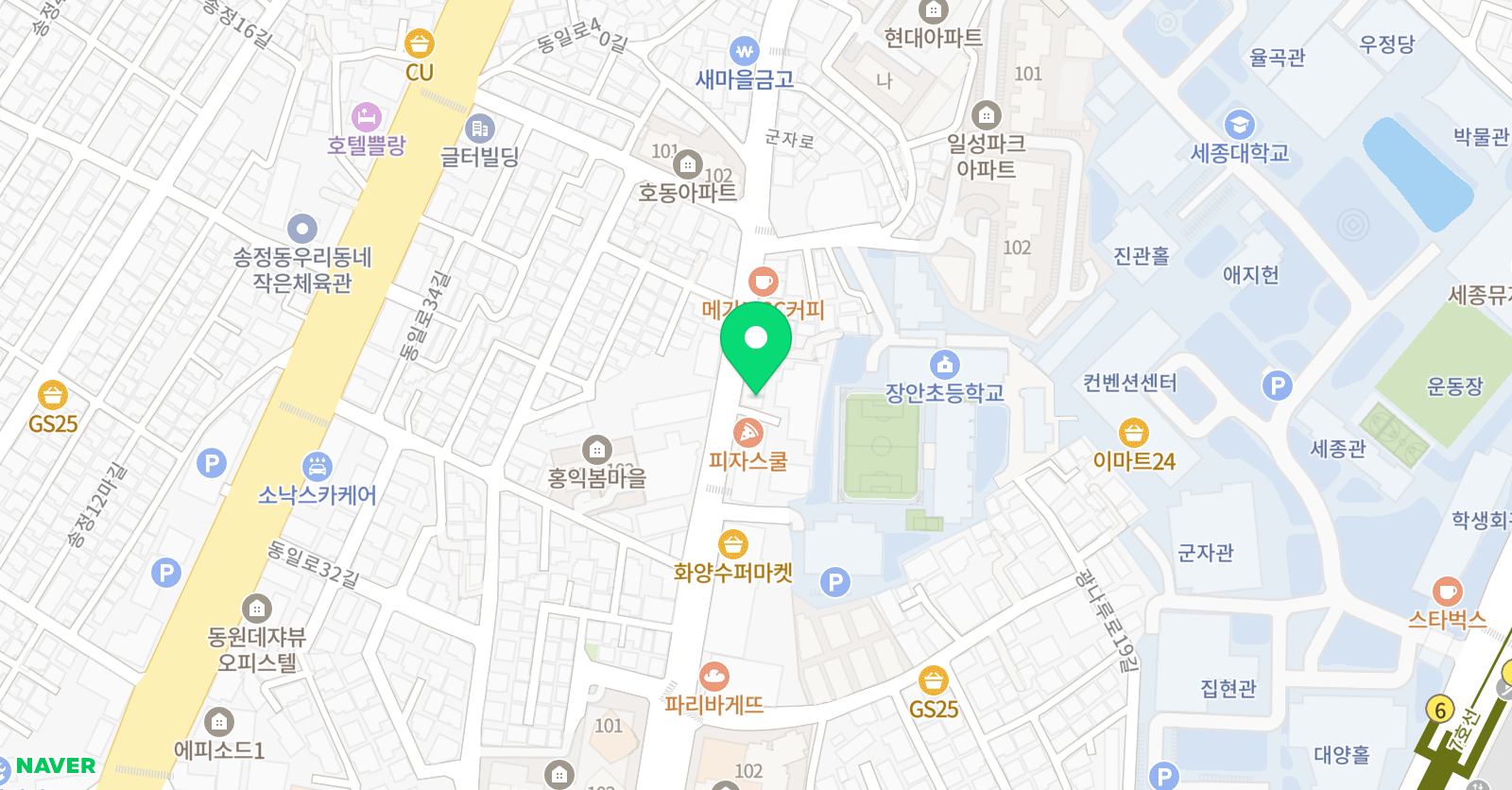 뮤엠 영어학원 비전아카데미점 위치