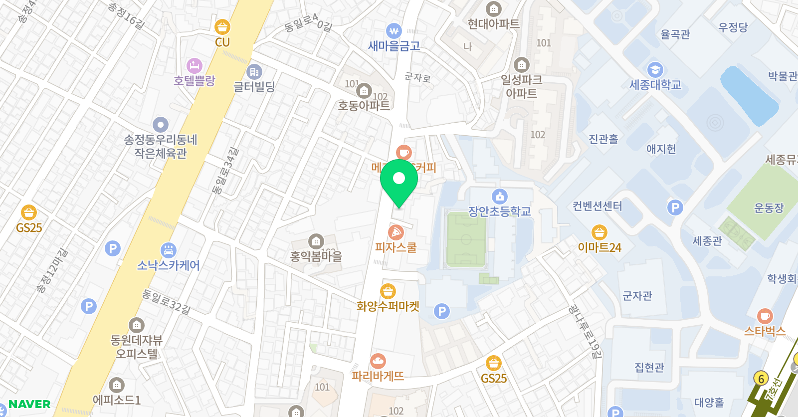 비젼아카데미 보습학원 위치