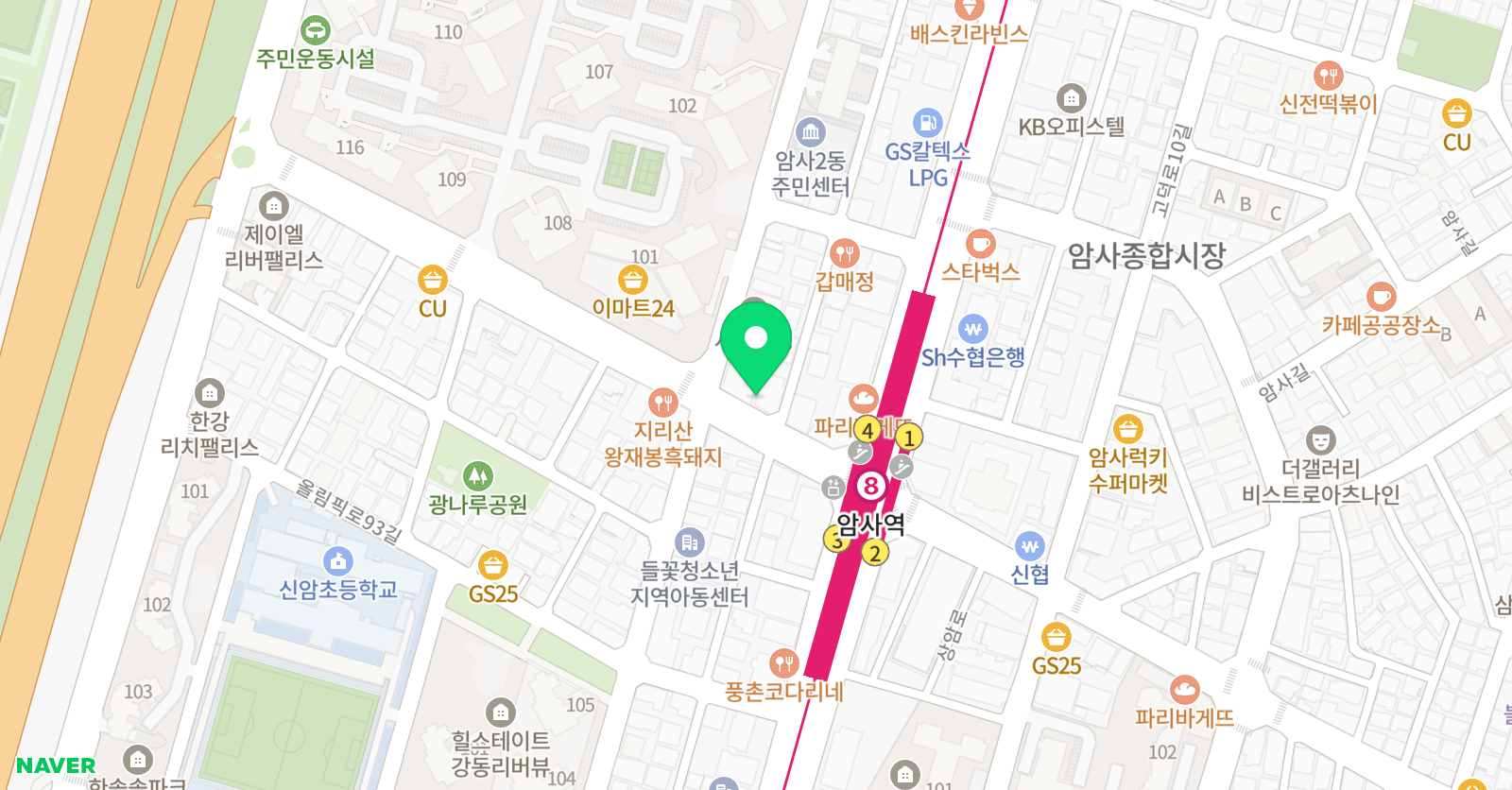 미술로생각하기 강동천호센터 위치