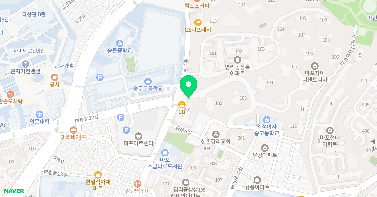 자이라 라피아노 음악교습소 위치