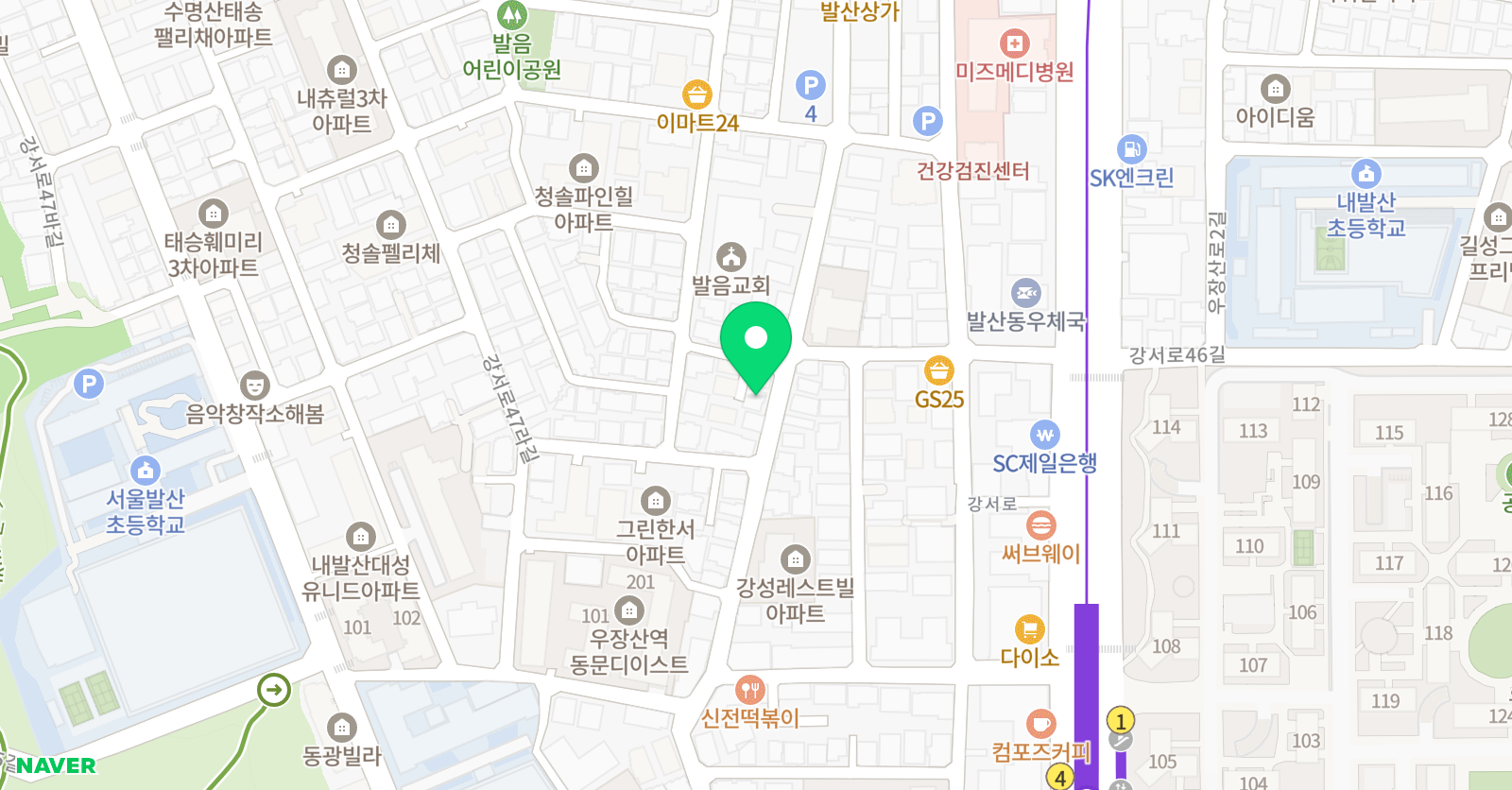 행복한성장터 수학교습소 위치