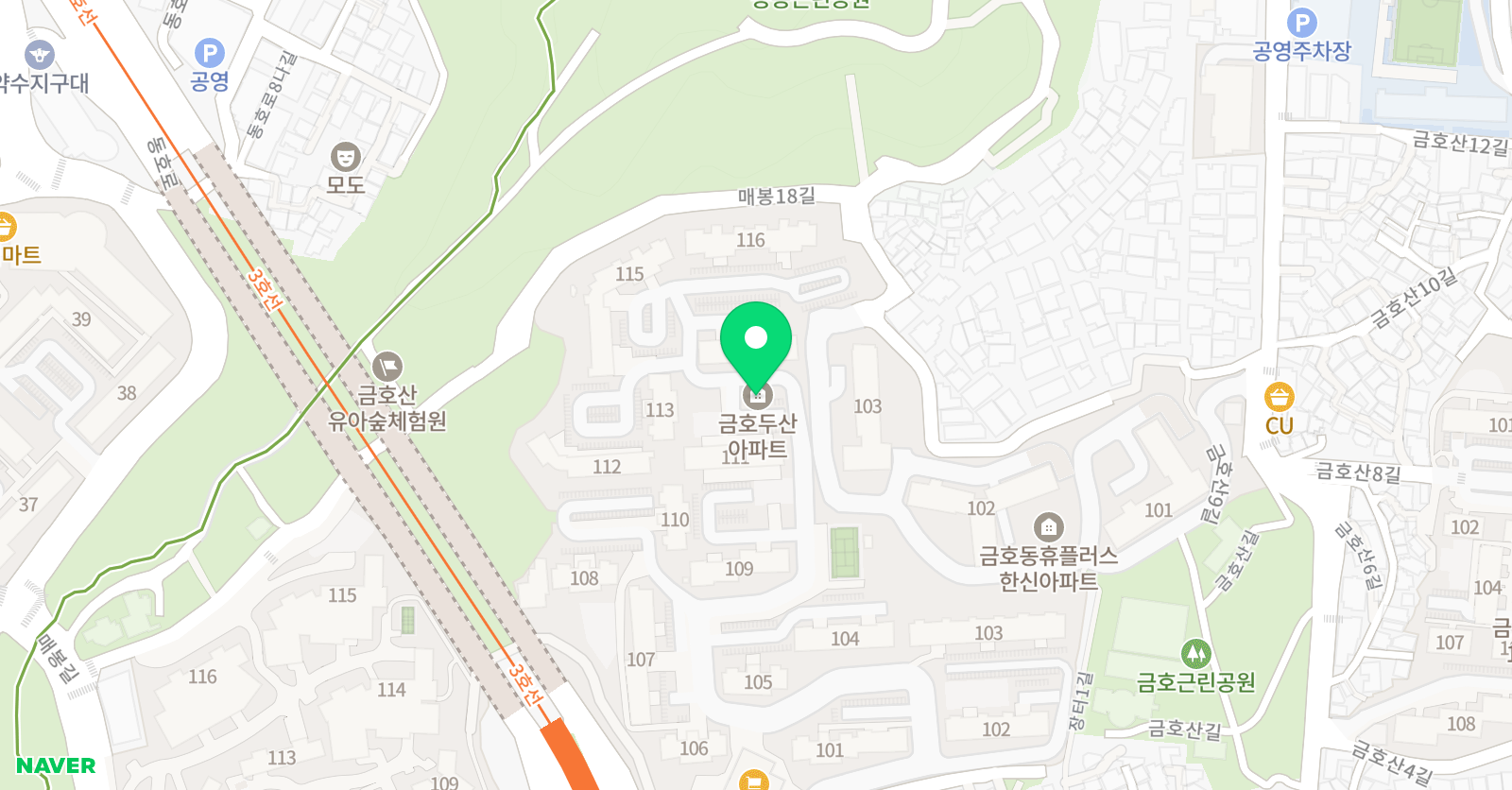 금빛호수 태권도 금호교육관 위치