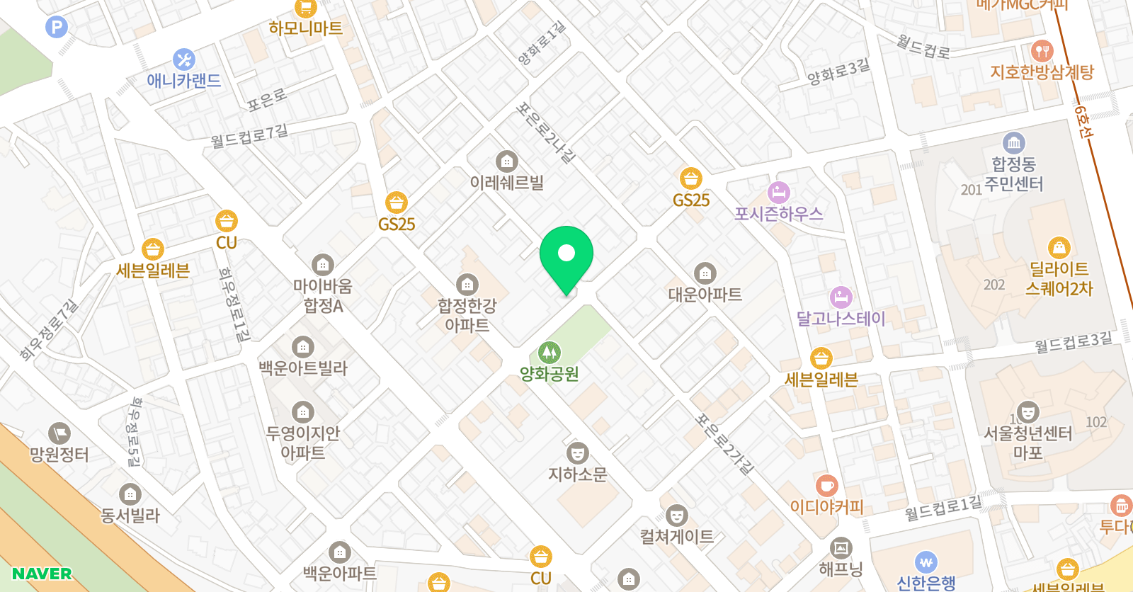 한국체대성산 태권도 위치