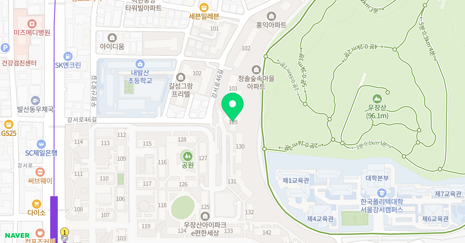 기탄 사고력교실 우장산아이파크점 위치