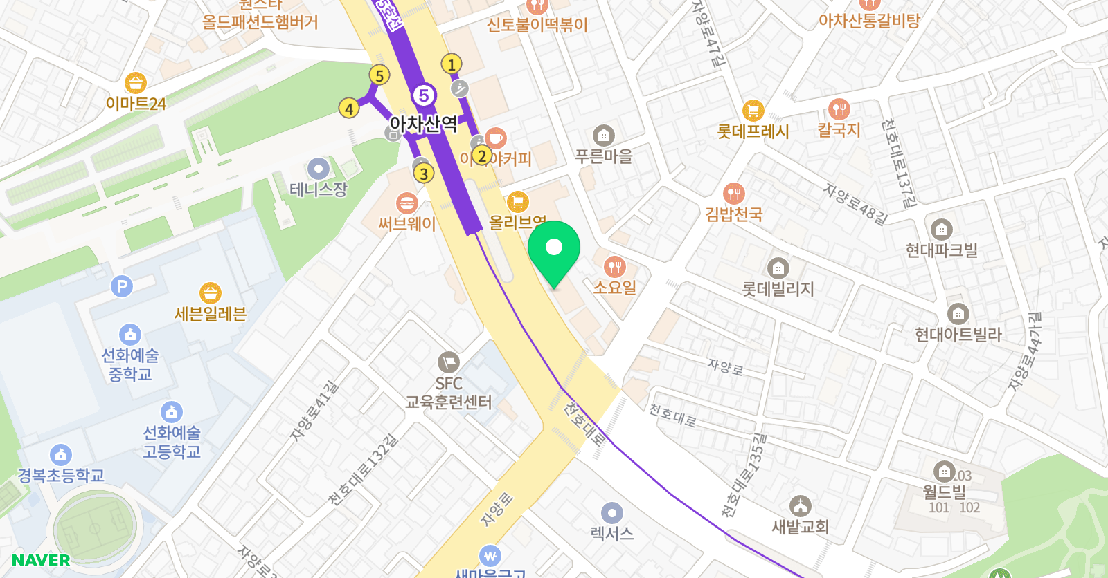 선과색 미술학원 위치