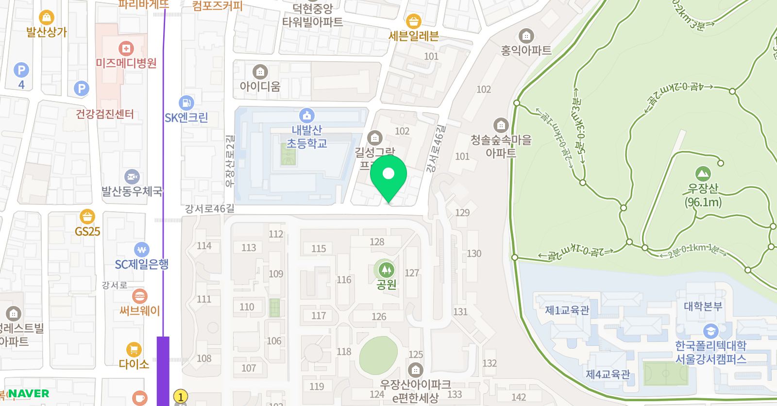 뮤엠 영어 내발산초캠퍼스 위치