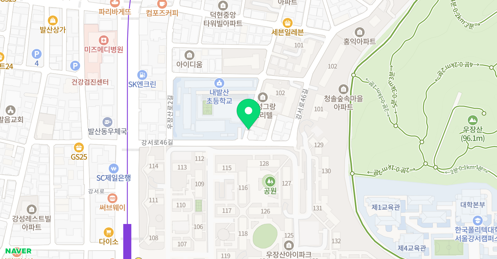 위즈디 영어 우장산본점 위치