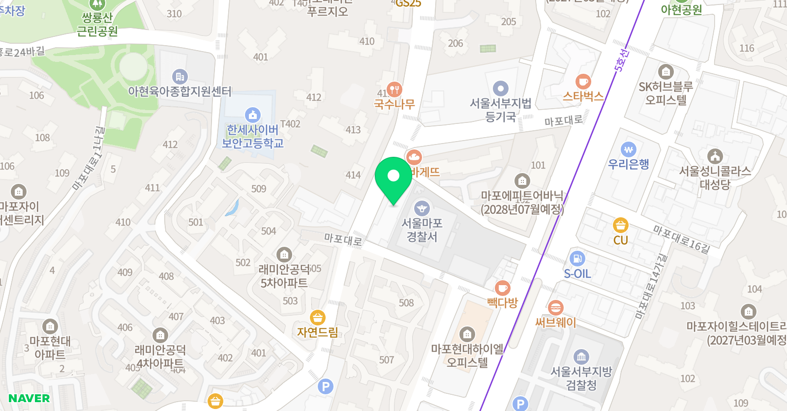 헤론 수학학원 마포관 위치