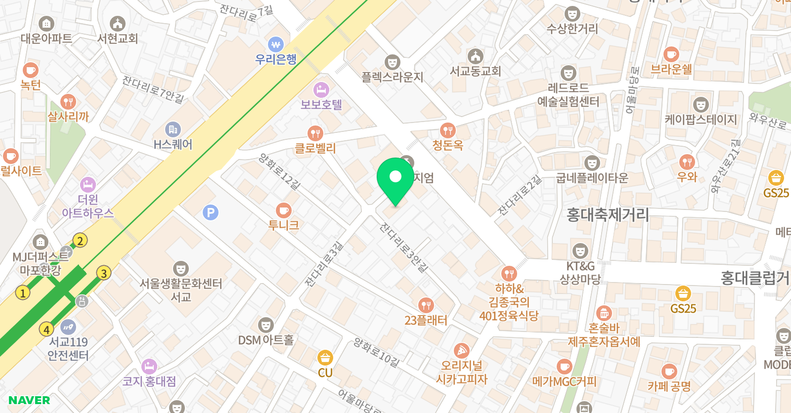 톤 연기학원 홍대캠프 위치