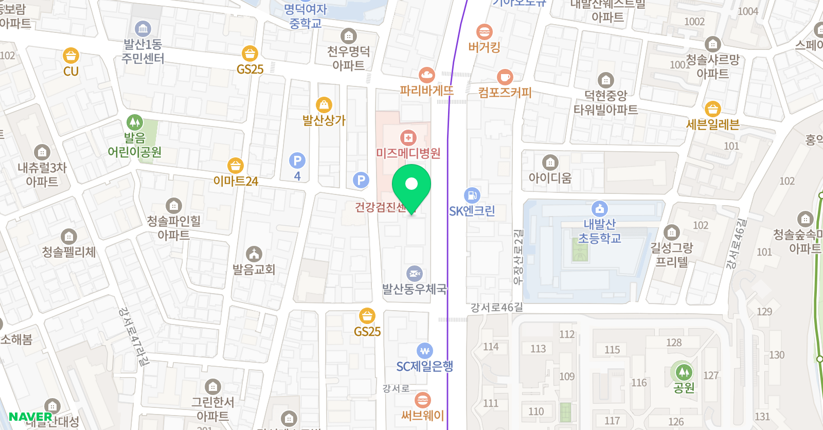 분석 수학학원 강서1관 위치