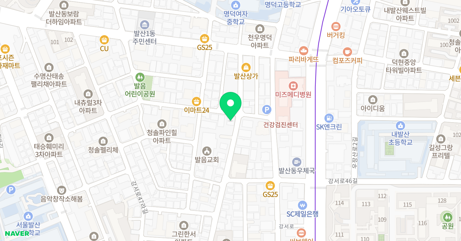에이치랩 영어수학학원 위치