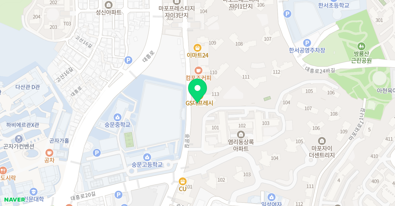 프레스티지 음악학원 위치