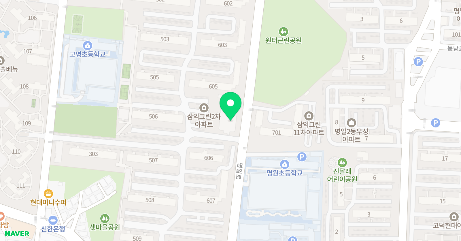 UP 영어학원 위치