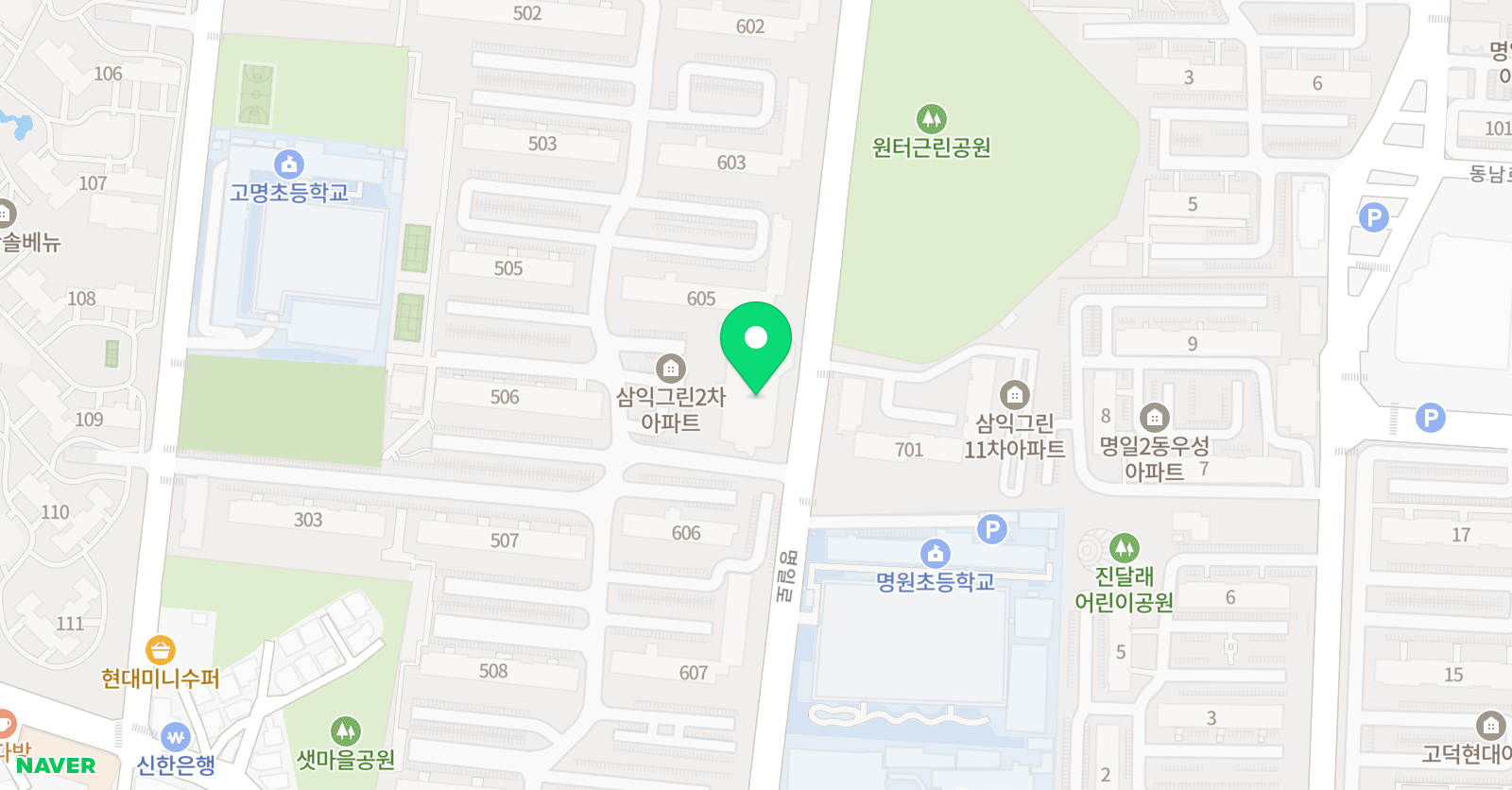 명품 태권도 위치